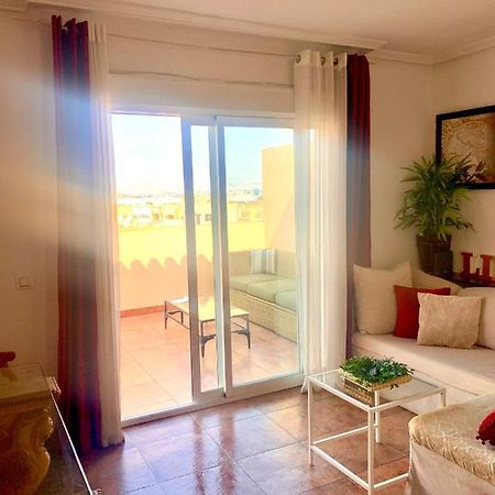 Atico Deluxe Entre Centro Y Playa Salinas Con Terraza, Wifi, Piscina Climatizada, Gym, Sauna Y Garaje -Smart Tv Roquetas de Mar Kültér fotó