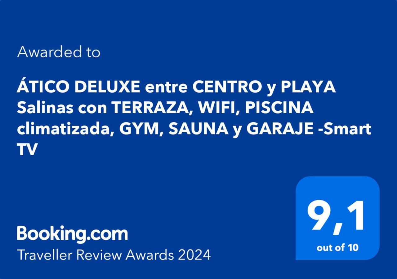 Atico Deluxe Entre Centro Y Playa Salinas Con Terraza, Wifi, Piscina Climatizada, Gym, Sauna Y Garaje -Smart Tv Roquetas de Mar Kültér fotó